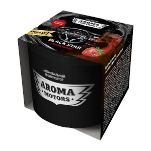 Ароматизатор гелевый «Aroma Motors» BLACK STAR STRAWBERRY_